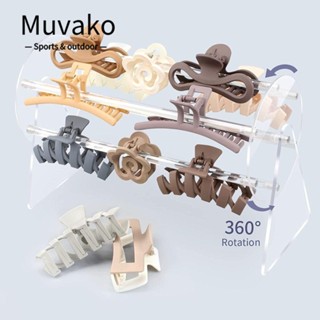 MUVAKO อุปกรณ์จัดเก็บกิ๊บติดผมอะคริลิคใส หมุนได้ 360 องศา สําหรับผู้หญิง และเด็กผู้หญิง