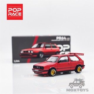 Poprace โมเดลรถยนต์ Golf Gti MKII Red Diecast ขนาด 1:64 ของเล่นสําหรับเด็ก