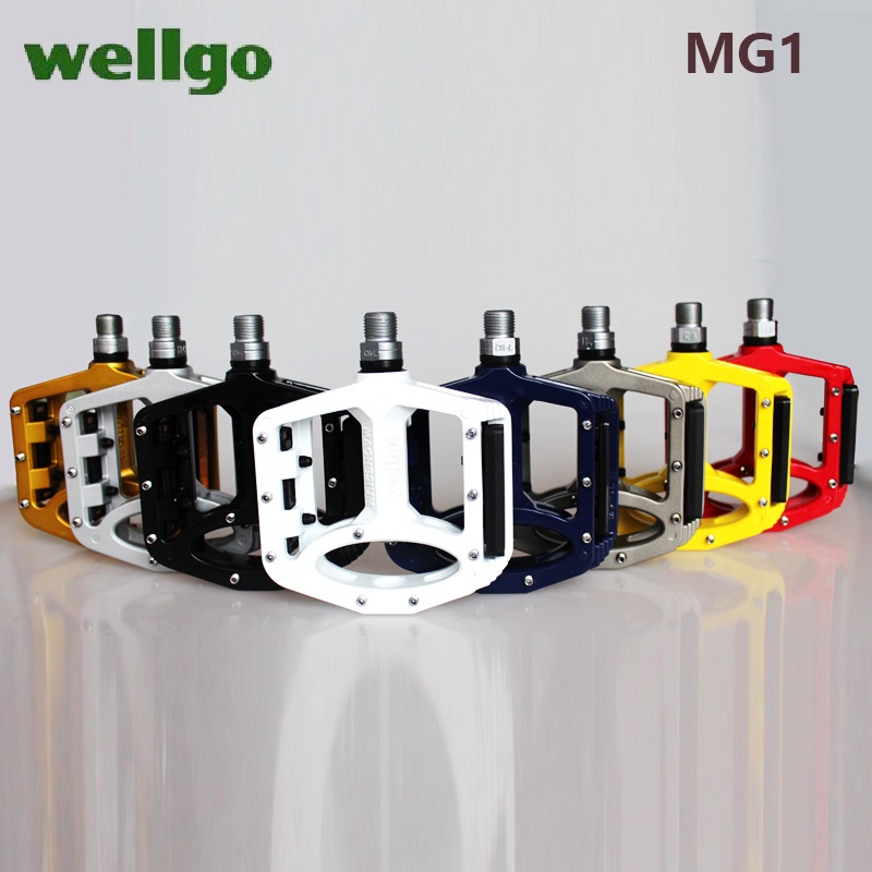 Wellgo MG1 MG-1 แป้นเหยียบแบริ่งแมกนีเซียม แกนเพลาจักรยานเสือภูเขา BMX แพลตฟอร์มบันไดจักรยาน