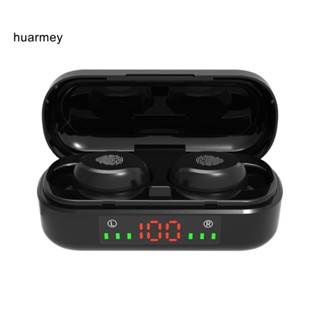 Huarmey V8 หูฟังสเตอริโอไร้สาย บลูทูธ 5.0 กันน้ํา เหมาะกับเล่นกีฬา