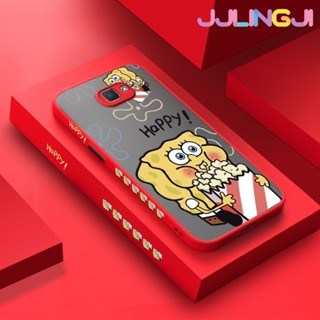 เคสซิลิโคนนิ่ม แบบใส ขอบสี่เหลี่ยม ลายการ์ตูนสพันจ์บ็อบ กันกระแทก สําหรับ Samsung J5 Prime J5 2015 J5008 J5009