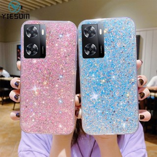 เคสโทรศัพท์ซิลิโคน TPU แบบนิ่ม ลายกลิตเตอร์ ประดับเลื่อม หรูหรา สําหรับ OPPO A76 A96 A95 A74 A94 A93 4G 5G A83 F11 F9 Pro F7 F5 Reno 4F 5F