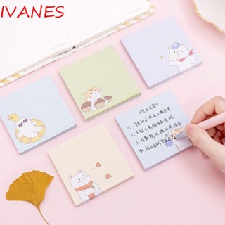 IVANES Kawaii สติกเกอร์กระดาษโน้ต ลาย N Times น่ารัก สําหรับติดตกแต่งสมุดภาพ เครื่องเขียน 80 แผ่น