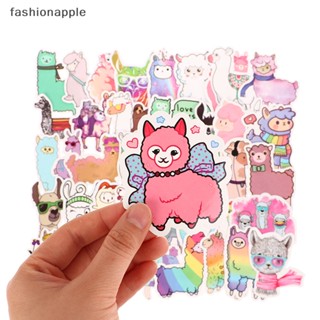 [fashionapple] ใหม่ สติกเกอร์ ลายการ์ตูนสัตว์ แกะ ลามะ อัลปาก้าน่ารัก สําหรับติดตกแต่งสมุดภาพ รถยนต์ 50 ชิ้น พร้อมส่ง