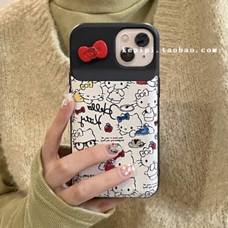 เคสโทรศัพท์มือถือ กันกระแทก ลายแมวน่ารัก สีดํา สีขาว สําหรับ Apple Iphone 14promax 13 12 11 14pro 13pro 14