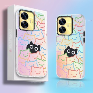 เคสโทรศัพท์มือถือแบบแข็ง ไล่โทนสี หลากสี สําหรับ Realme C53 C55 10 C35 C33 C31 C30 C30S C21Y C25Y C15 C12 C25 C25S C20A C11 9i 5i 6i C3 C2 8i 5G Pro A1K Narzo 50A 50iPrime Narzo 50A Narzo20