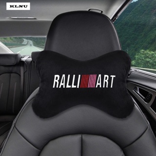 Klnu RALLIART หมอนรองคอ แบบนิ่ม ระบายอากาศได้ดี สําหรับรถยนต์