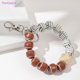 Thevantin กําไลข้อมือ พวงกุญแจ ลูกปัดซอฟท์บอล สไตล์เบสบอล ของขวัญ สําหรับผู้หญิง