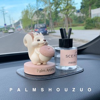 Cute Big Tail Squirrel Car Decoration Car Aromatherapy Perfume Center Console Decoration Female Car Accessories Fragrant Stone u4Yr