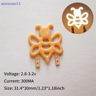 Aosuoas หลอดไฟ LED รูปผึ้ง 3V ยืดหยุ่น สําหรับตกแต่งปาร์ตี้คริสต์มาส DIY