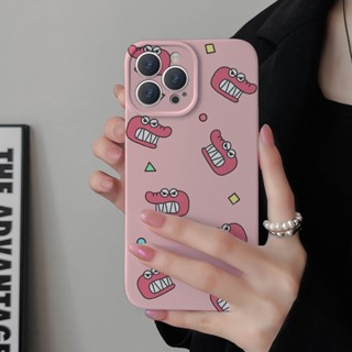 เคสโทรศัพท์มือถือแบบแข็ง ผิวด้าน ลายการ์ตูนจระเข้น้อย สีชมพู สําหรับ iPhone 14proamx 13promax 12promax 11promax 13Plus 12 xr 8plus