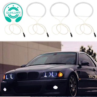 ชุดไฟหน้ารถยนต์ LED CCFL DRL สีขาว สําหรับ BMW E36 E46 E39 E38 4 ชิ้น