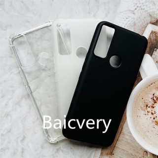 Tcl 20 R 5G T767H เคสโทรศัพท์ ซิลิโคน TPU นิ่ม สีดํา ฝาหลัง