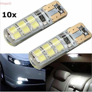 [HopeU] ชุดหลอดไฟซีนอน T10 W5W 12-SMD 2835 LED 10 ชิ้น