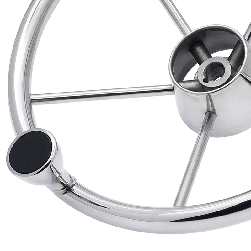 【พร้อมลูกบิด】พวงมาลัยเรือ สเตนเลส 13-1/2 นิ้ว 5 ซี่ พร้อมลูกบิด อุปกรณ์เสริม สําหรับเรือ - รูปที่ 6