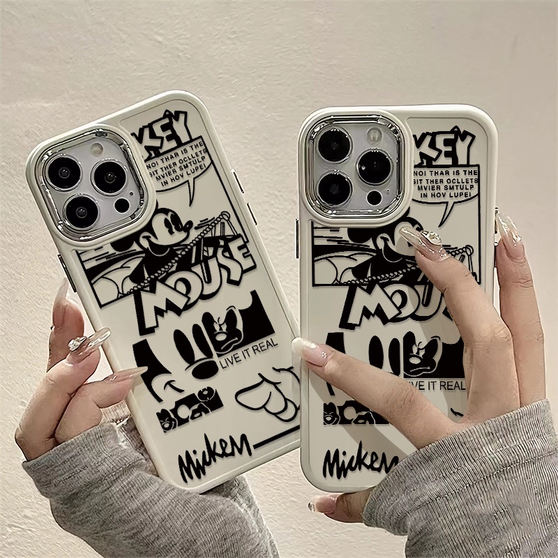 เคสโทรศัพท์มือถือ ซิลิโคนนุ่ม กันกระแทก ลายหนูน่ารัก สําหรับ IPhone 14 15 13 12 11 Pro Max XS X XR 8 7