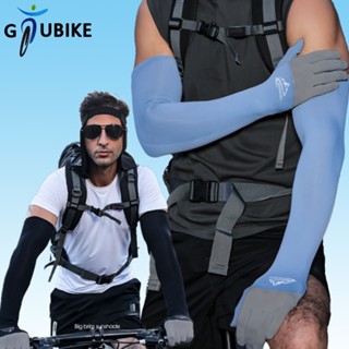 Gtubike ปลอกแขนกันแดด ผ้าเรยอน กันลื่น ระบายอากาศ สัมผัสหน้าจอได้ เหมาะกับฤดูร้อน สําหรับผู้ชาย เดินป่า ขี่จักรยาน กลางแจ้ง