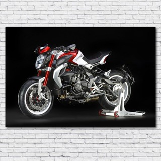 ภาพศิลปะบนผ้าใบ พิมพ์ลาย Mv Agusta Superbike สําหรับตกแต่งผนัง ห้องนั่งเล่น