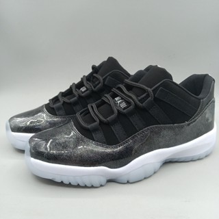 Air Jordan 11 Retro Low AJ11 รองเท้าบาสเก็ตบอล 505835-010 มอคค่าดํา k