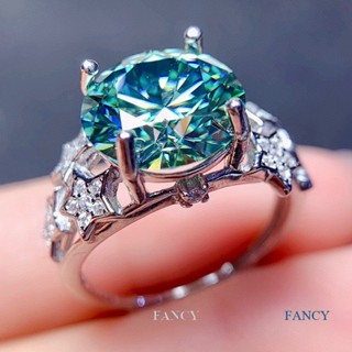 Fancy เครื่องประดับผู้หญิง แหวนฝังเพทาย ทรงกลม ดาว ปรับได้ คุณภาพสูง สไตล์เกาหลี