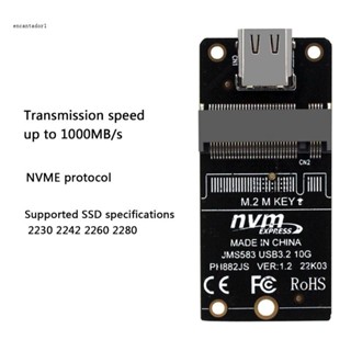 ✿ อะแดปเตอร์การ์ดฮาร์ดดิสก์ M 2 NVMe JMS583 10Gbps M2 เป็น Type-C USB3 1 Gen2 1000Mb -s M2 SSD แปลงเร็ว