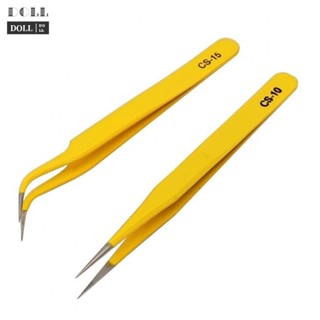 ⭐READY STOCK ⭐2pcs Precision Stainless Steel Anti-static Tweezers Electronic Phone Repair Tool