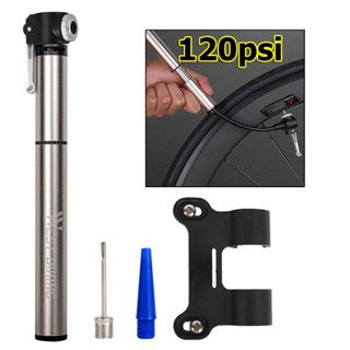 【Good_luck1】Mini Bicycle Air Pump Portable Bike Air Inflator Aluminum Alloy 120PSI(พกพา)