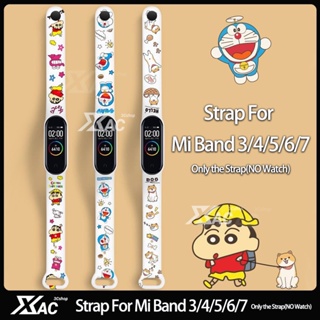 สายนาฬิกาข้อมือซิลิโคน TPU ลายการ์ตูน แบบเปลี่ยน สําหรับ Mi Band 5 6 miband 7 6 5 4 3 Xiaomi Mi Band 7 6 5 4 3 miband 6 miband 5