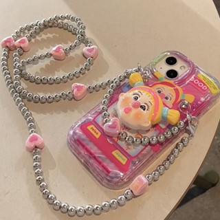 เคสป้องกันโทรศัพท์มือถือ ลายการ์ตูนเครื่องเล่นเกม มีสายโซ่คล้อง สําหรับ Apple iPhone 14 Pro Max 13