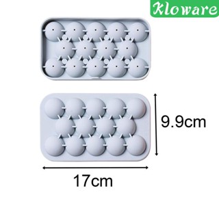 [Kloware] ถาดน้ําแข็ง ทรงกลม ยืดหยุ่น สําหรับทําเครื่องดื่ม ลูกอม 2 ชิ้น