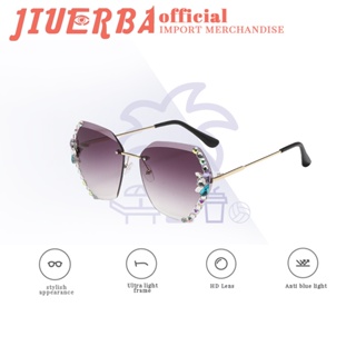 JIUERBA ใหม่ แว่นตากันแดด UV400 ไร้กรอบ แฟชั่นฤดูร้อน สําหรับผู้ชาย และผู้หญิง