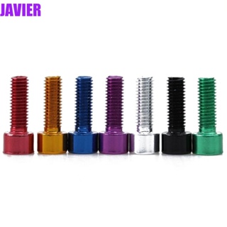 JAVIER สกรูที่วางขวดน้ําจักรยาน M5 7 สี 2 ชิ้น ต่อชุด