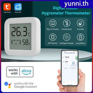 Tuya Bluetooth Smart Temperature Sensor ความชื้นเซนเซอร์พร้อมรีโมทคอนโทรล Bluetooth ติดตั้งง่ายทำงานร่วมกับ Alexa และ Google Home Yunni