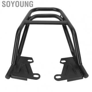 Soyoung Motorcycle Luggage Support Topcase Carrier Rustproof Iron Handrail Clean Lines  Deform Black for Motorbike Replacement