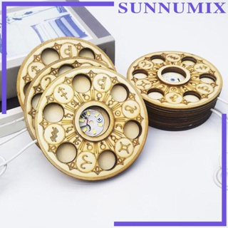 [Sunnimix] ฐานโคมไฟ LED ฐานไม้ รูปลูกบอลคริสตัล 3D สําหรับตกแต่งบ้าน ห้องนั่งเล่น ห้องนอน บาร์