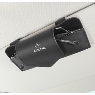 Acura LOGO car sun visor hollow design glasses clip ILX TLX RLX RDX MDX NSX TL RL ZDX interior modification sunglasses business card leather material multifunctional storage box