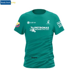 【พร้อมส่ง】PETRONAS เสื้อกีฬาแบดมินตัน สีดํา ขาว เขียว