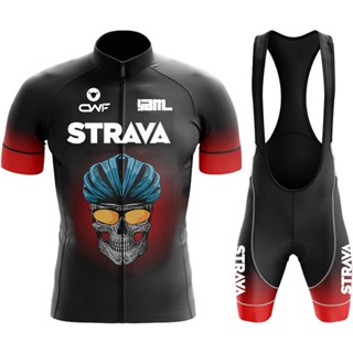 เสื้อกีฬาแขนสั้น ลายทีม STRAVACWF แฟชั่นฤดูร้อน สําหรับผู้ชาย 2023