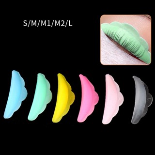 [พร้อมส่ง] แผ่นซิลิโคนดัดขนตา หลากสี ใช้ซ้ําได้ 5 คู่ [พร้อมส่ง]