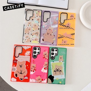 เคสโทรศัพท์มือถือ แบบใส ลาย Dinotaeng Bear CASETiFY สําหรับ Samsung Galaxy S20 S21 S22 S23 Ultra S20+ S21+ S22+ S23 Plus