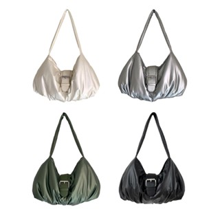 【CH*】 Ruched Design Armpit Bag กระเป๋าสะพายไหล่ กระเป๋าถือ สําหรับเด็กผู้หญิง เหมาะกับการพกพาเดินทาง