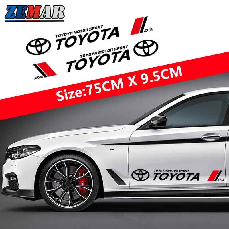 สติกเกอร์ กันน้ํา ป้องกันรอยขีดข่วน สําหรับติดตกแต่งประตูรถยนต์ Toyota Prius Fortuner Corolla Cross CHR Camry Wish Vios Veloz Estima Sienta Yaris Ativ Altis Sienta bZ4X Hiace Hilux Revo