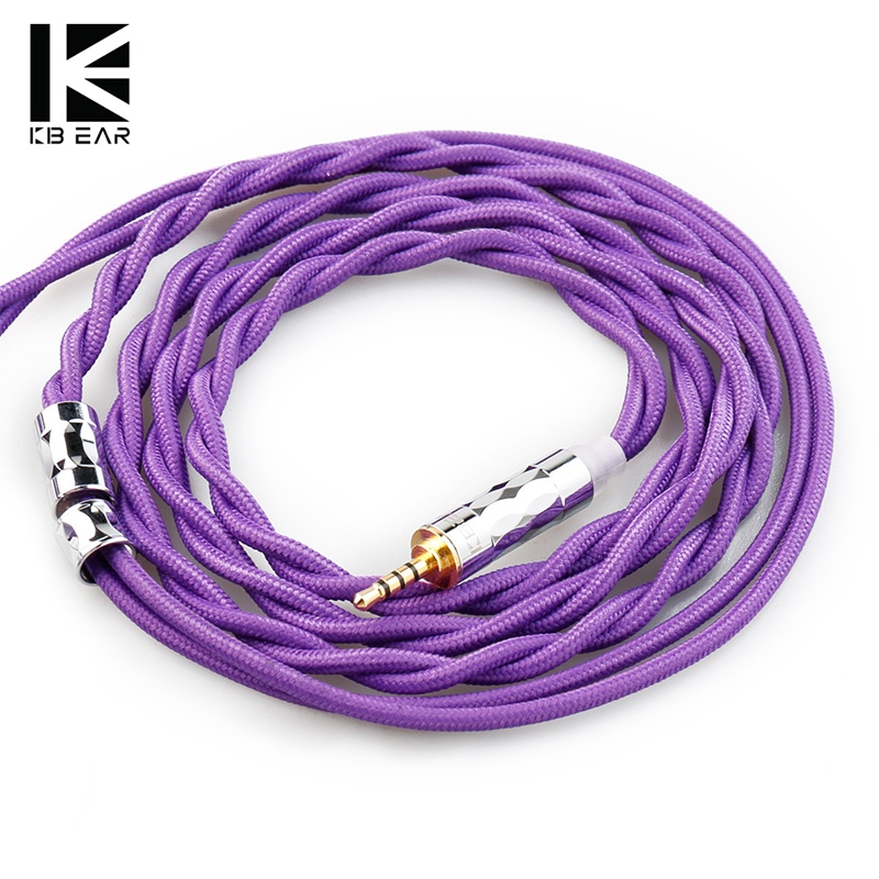 Kbear ST5 สายเคเบิลหูฟัง 4N สีเงินบริสุทธิ์ และ 4N OFC 2PIN MMCX QDC ปลั๊กโลหะทองแดง