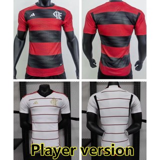 เสื้อกีฬาแขนสั้น ลายทีมชาติฟุตบอล Brazilian League Flamenco ชุดเหย้า และทีมเยือน สําหรับผู้ใหญ่ 23-24