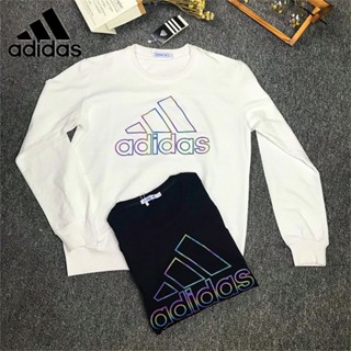 Adidas ของแท้ เสื้อกันหนาว คอกลม ผ้าฝ้าย สําหรับคู่รัก