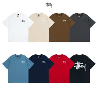 Stussy เสื้อยืดแขนสั้นลําลอง คอกลม พิมพ์ลายโมโนแกรม แนวสตรีท คลาสสิก ของแท้ 100% เหมาะกับฤดูร้อน สําหรับผู้ชาย คู่รัก