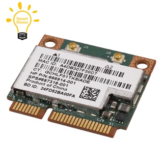 การ์ดไร้สายบลูทูธ 4.0 Pci-E Dual Band 2.4+5G 300M 802.11A B G N Wifi สําหรับ Hp Bcm943228Hmb Sps 718451-001