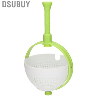 Dsubuy Spinning Colander  Salad Spinner Silicone Base Non Scratch Easy To Use with Collapsible Handle for Pasta