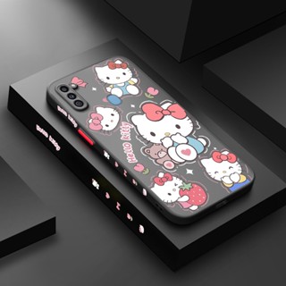 เคสมือถือ แบบแข็ง แบบใส ขอบสี่เหลี่ยม ลายการ์ตูนคิตตี้ กันกระแทก สําหรับ Samsung galaxy A11 M11