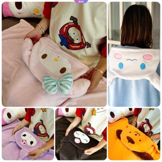 ผ้าห่ม ลายการ์ตูนอนิเมะ Sanrio Cinnamoroll Kuromi My Melody Pom Pom Purin น่ารัก เหมาะกับฤดูใบไม้ผลิ และฤดูหนาว สําหรับหอพัก บ้าน [RAIN]